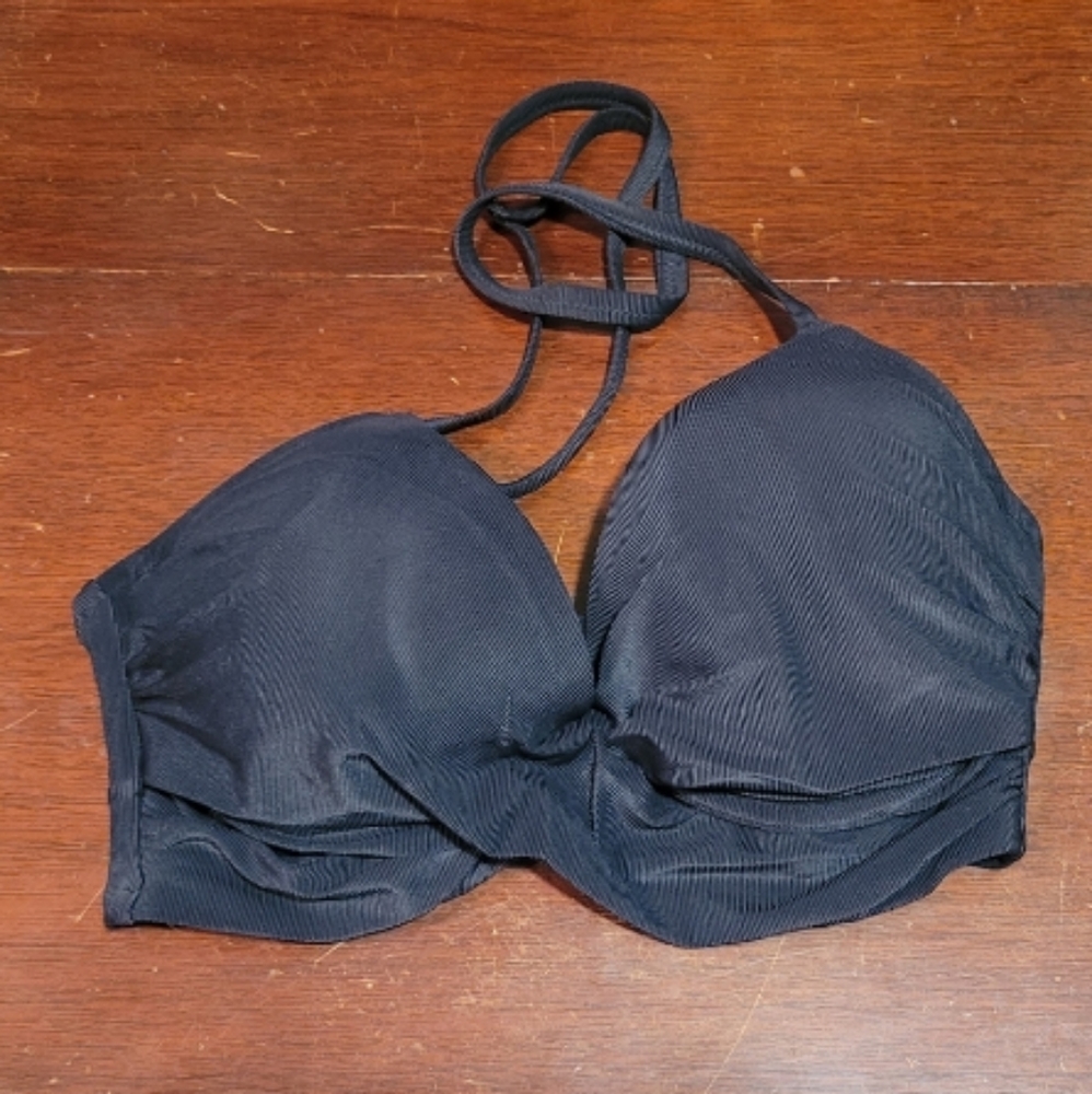 Shade & Shore Black Bikini Top - Size 38D - NWOT